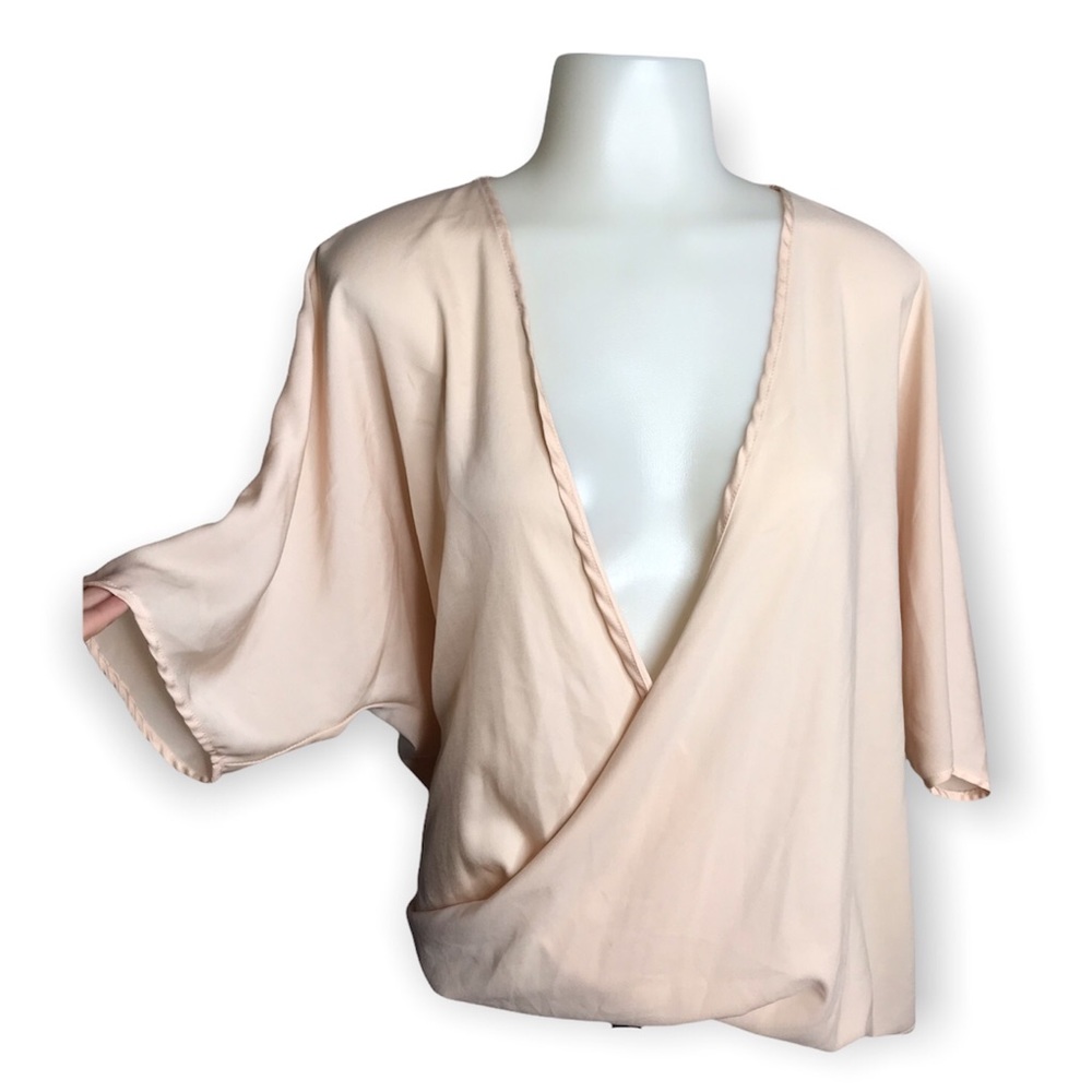 Alice Moon | Pink Low Cut Plunge Chest Loose fit Blouse โข
